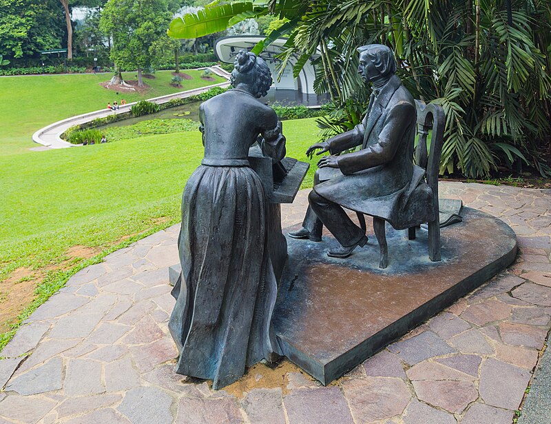 Frederic Chopin statue in Singapore