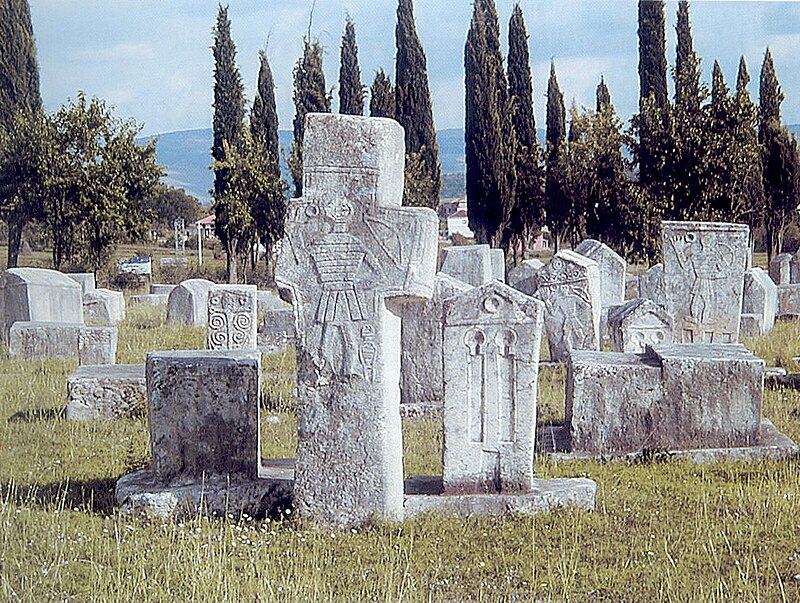 Necropolis of stecci at Radimlja, the historic site