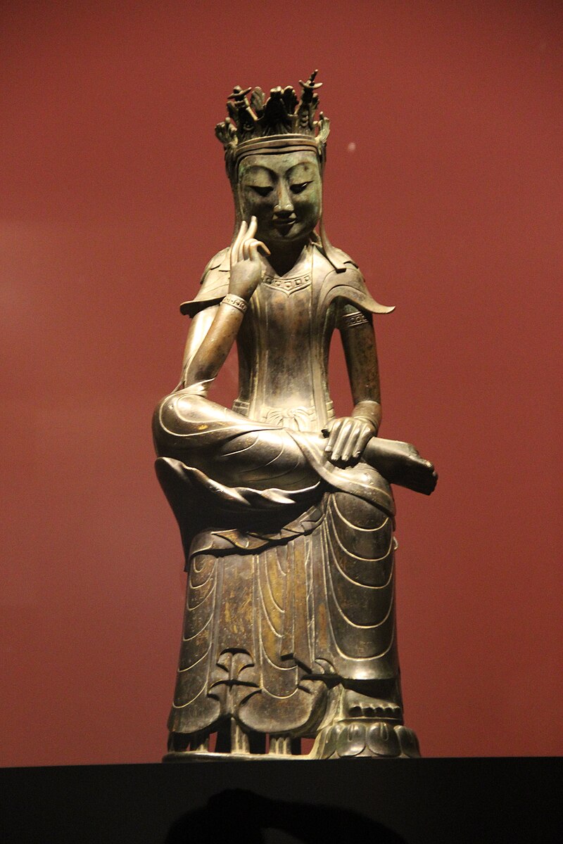 Gilt-bronze Maitreya in Meditation