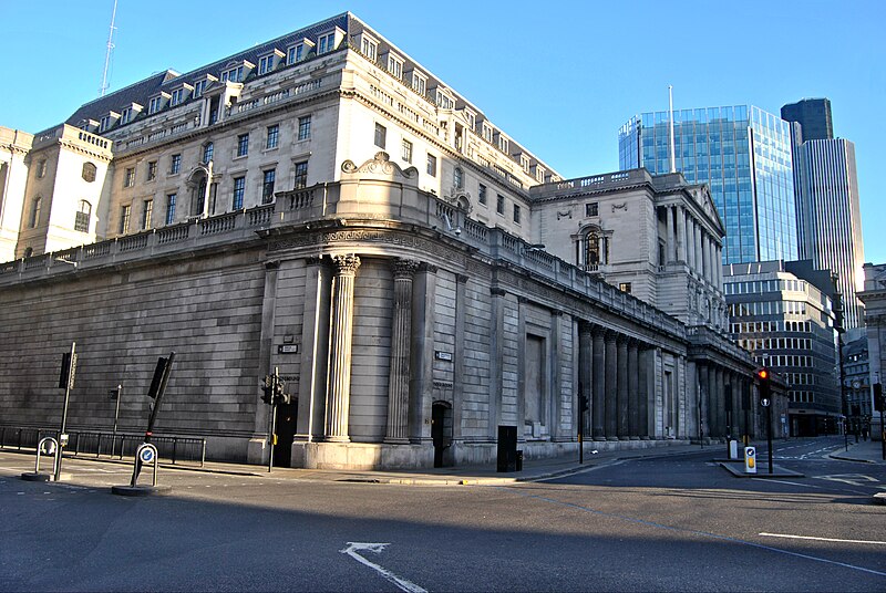 Bank of England building in London