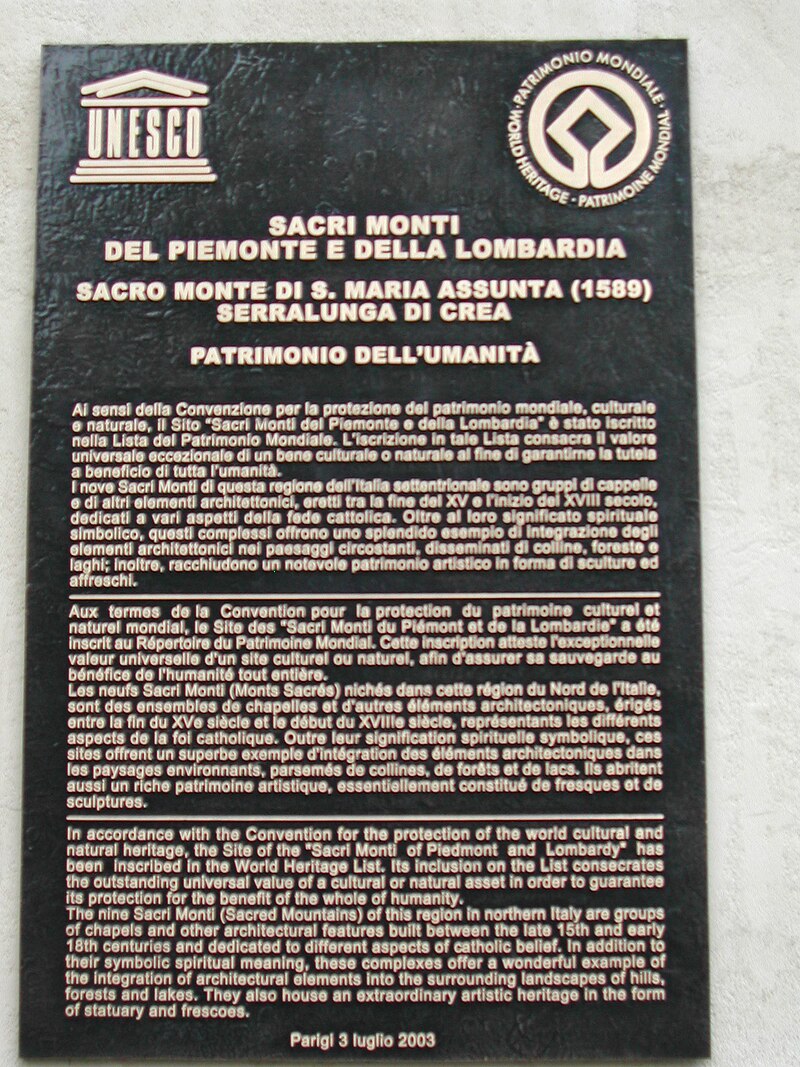 Sacri Monti of Piedmont and Lombardy